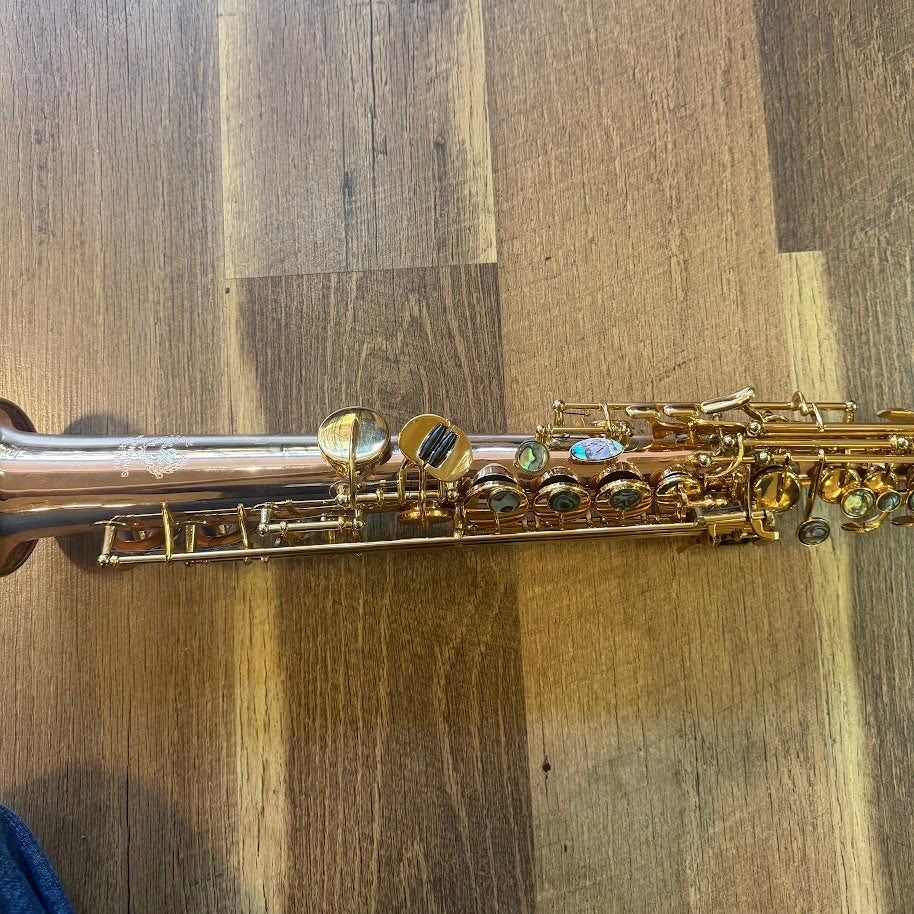 USED Tai Shan Winds Gold-Lacquered Straight Soprano Saxophone with Foamcore Case