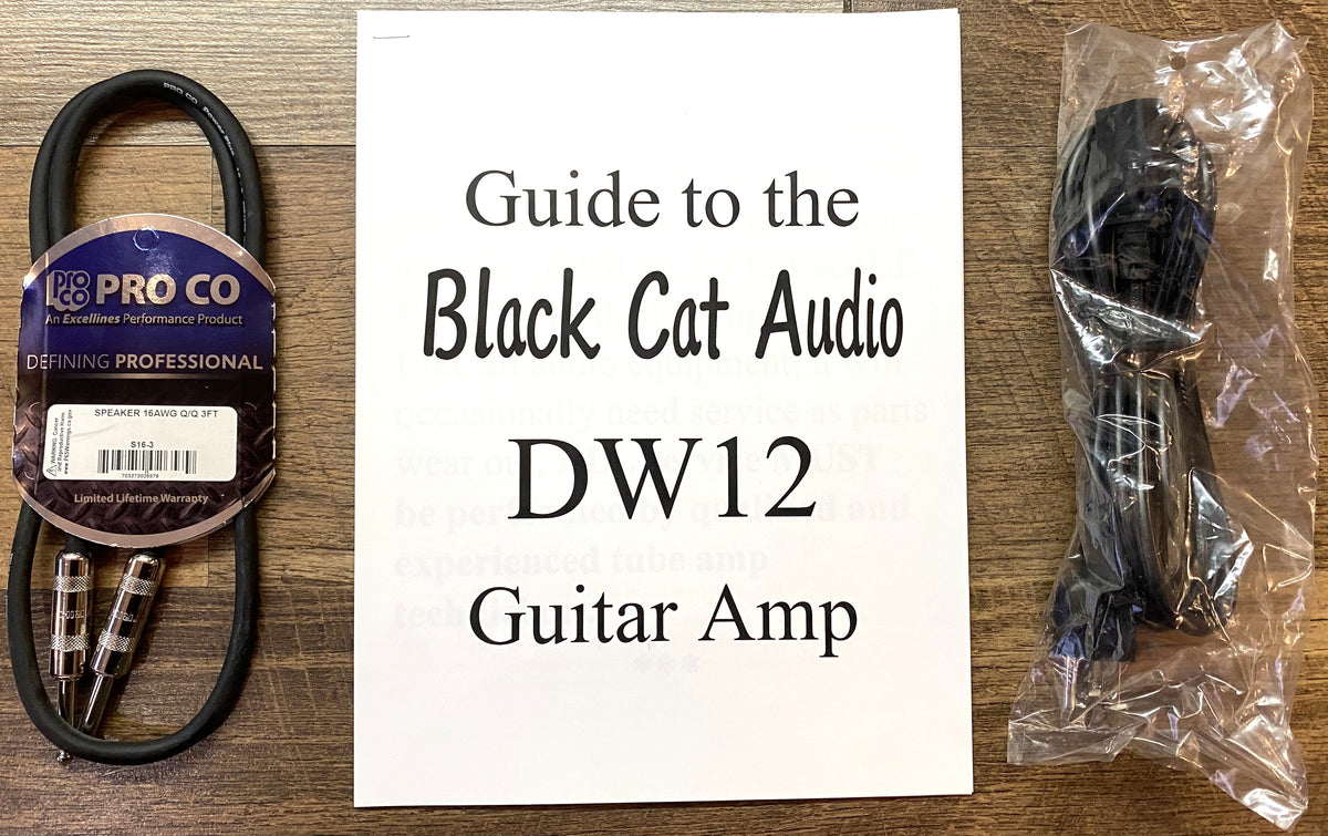 Black Cat Audio DW12 15-Watt Electric Guitar Amplifier Head with 1 x 12" Speaker Cabinet