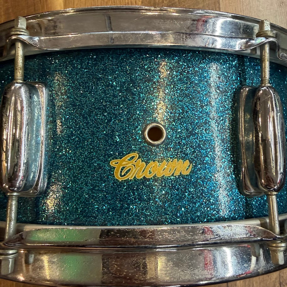 USED Crown MIJ Blue Sparkle Snare Drum