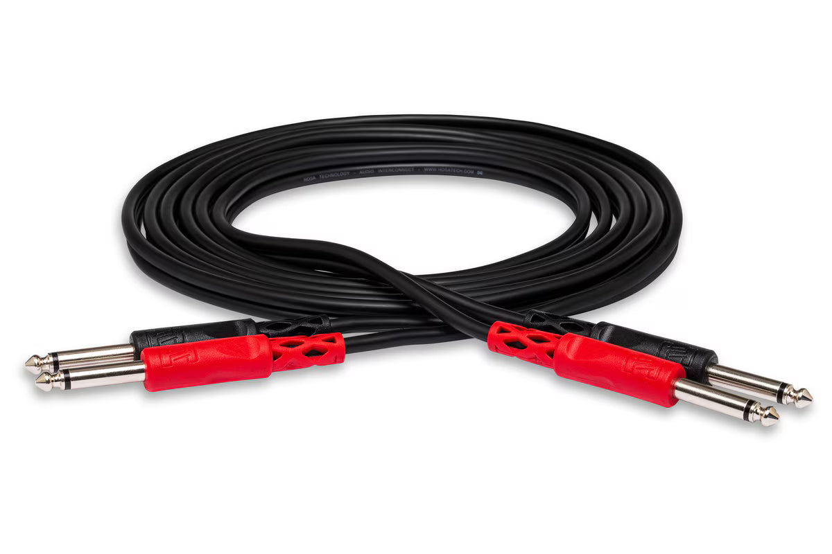 Hosa CPP-204 Stereo Interconnect Cable - Dual 1/4-inch TS Male to Same - 4m