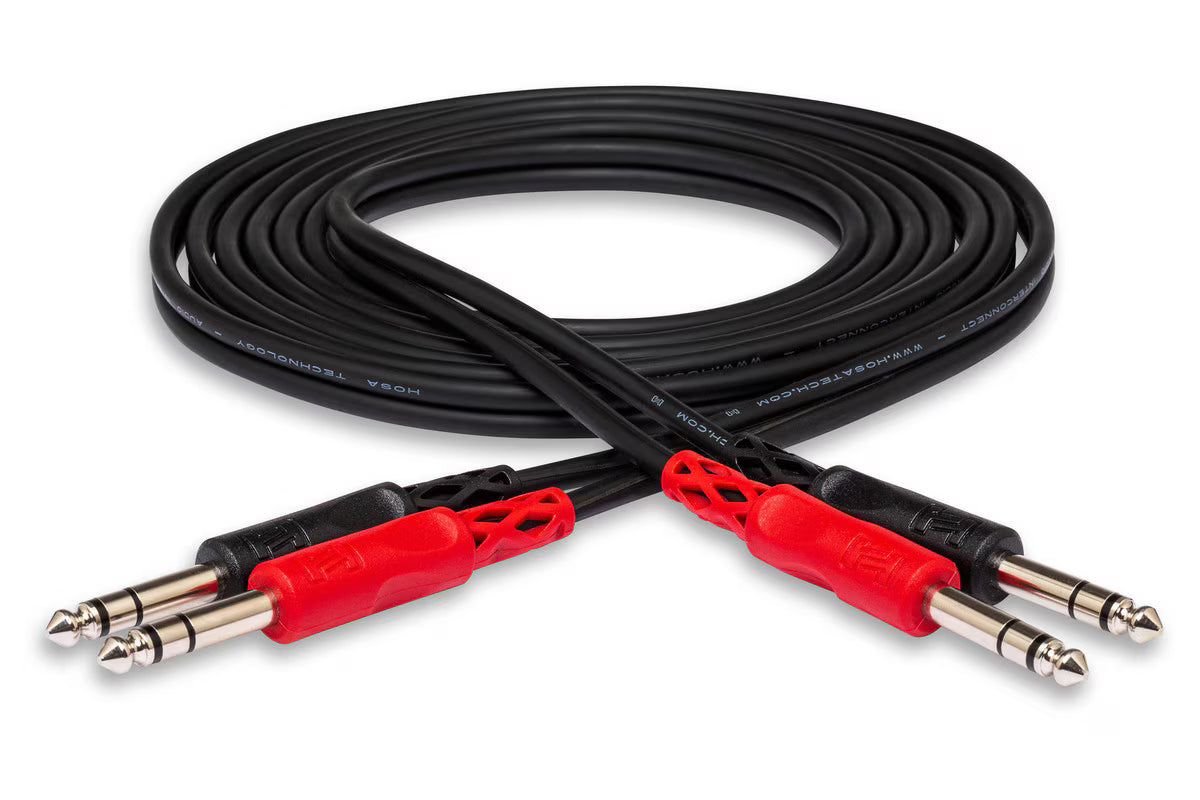 Hosa CSS-204 Stereo Interconnect Dual 1/4-inch TRS Male to Dual 1/4-inch TRS Male Cable - 4m