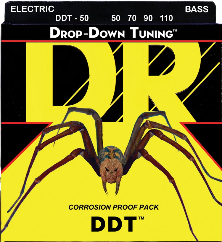 DR Strings DDT-50 Drop-Down Tuning Stainless Steel Bass Guitar Strings - .050-.110 Heavy