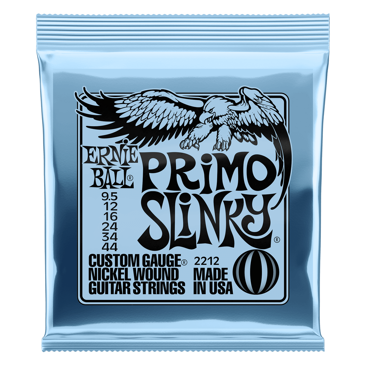 Ernie Ball 2212 Primo Slinky Nickel Wound Electric Guitar Strings - .0095-.044
