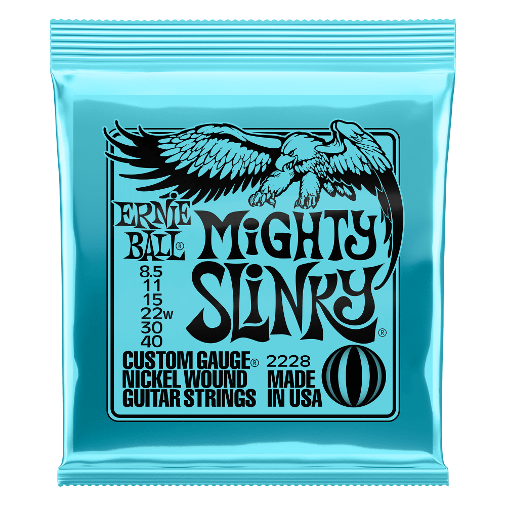 Ernie Ball 2228 Mighty Slinky Nickel Wound Electric Guitar Strings - .0085-.040