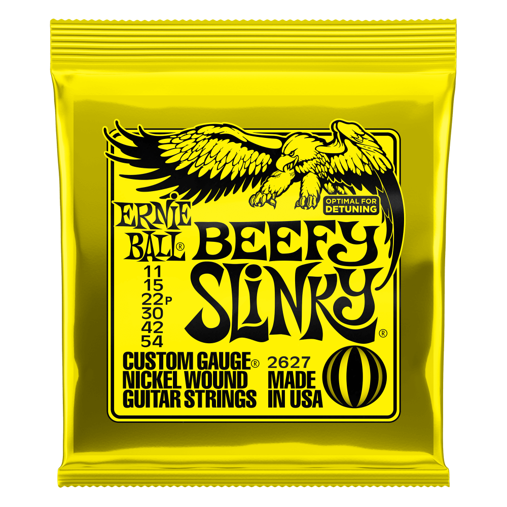 Ernie Ball 2627 Beefy Slinky Nickel Wound Electric Guitar Strings - .011-.054