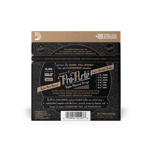 D'Addario EJ46 Hard Tension, Pro-Arté Nylon Classical Guitar Strings