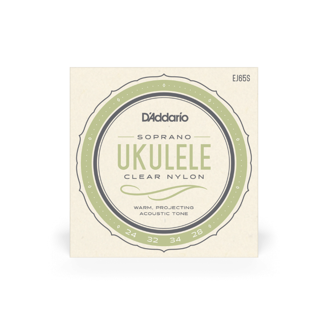 D'Addario EJ65S Pro-Arté Custom Extruded Nylon Ukulele Strings, Soprano