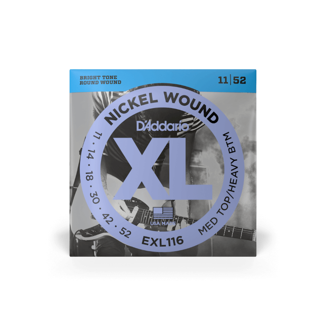 D'Addario EXL116 11-52 Medium Top/Heavy Bottom, XL Nickel Electric Guitar Strings