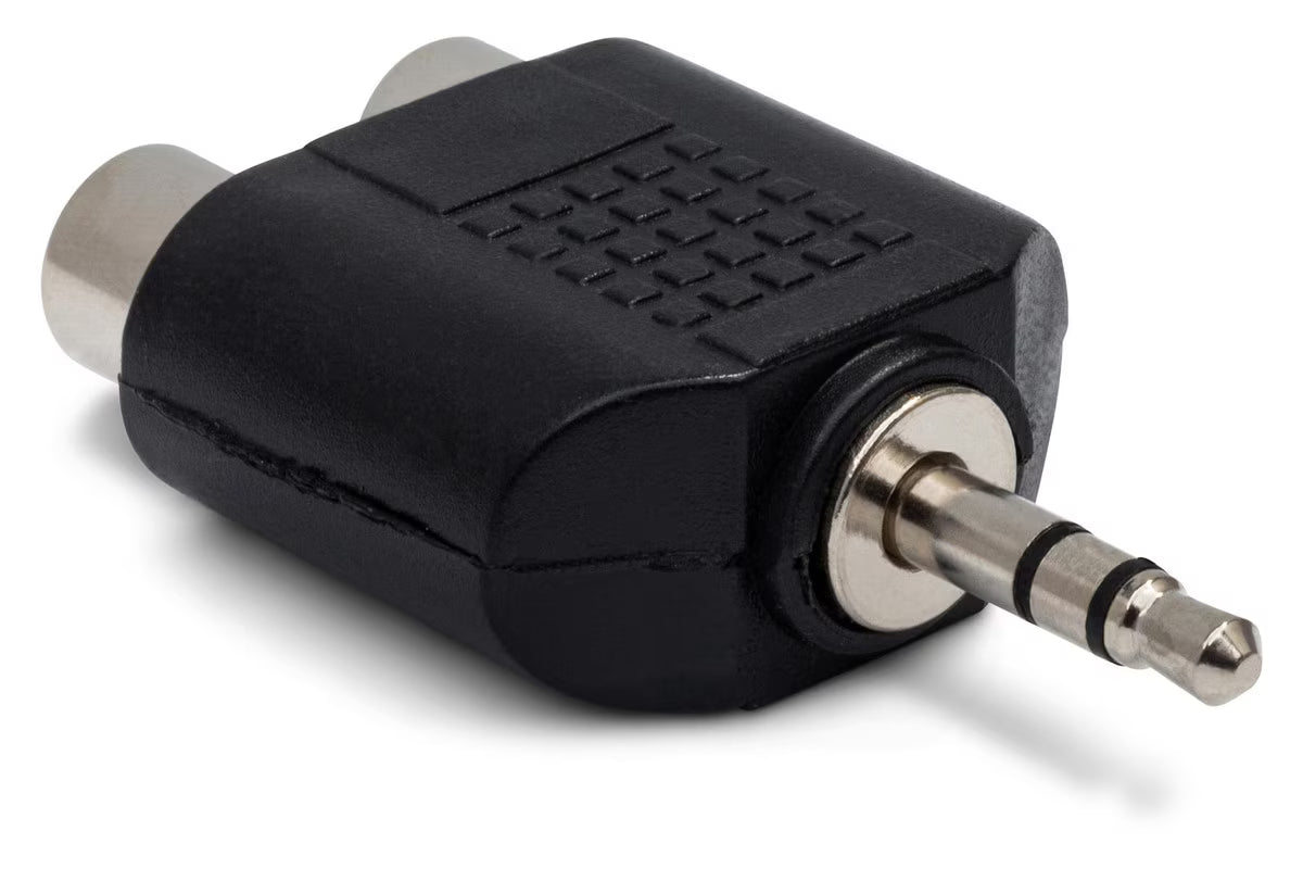 Hosa GRM-193 Adaptor, Dual RCA to 3.5 mm TRS