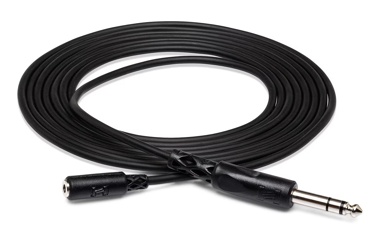 Hosa MHE-310 3/5mm TRS to 1/4" TRS Headphone Adapter Cable - 10ft