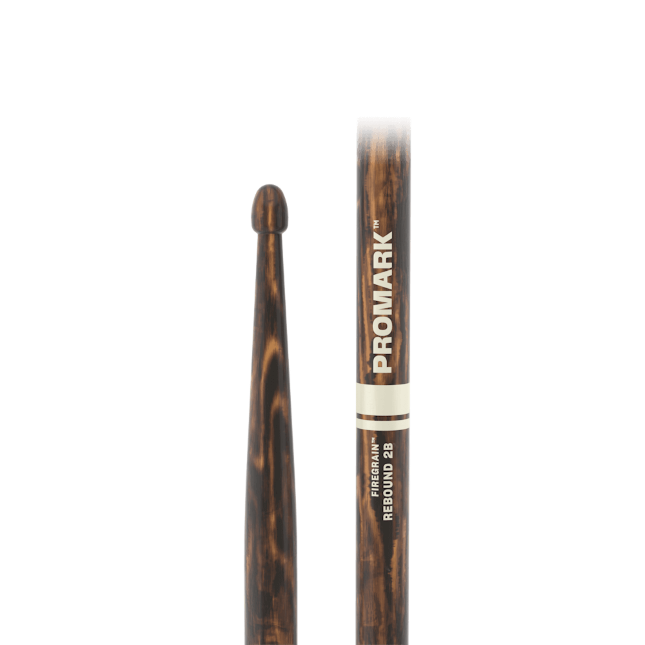 ProMark R2BFG Rebound 2B FireGrain Hickory Drumstick, Acorn Wood Tip