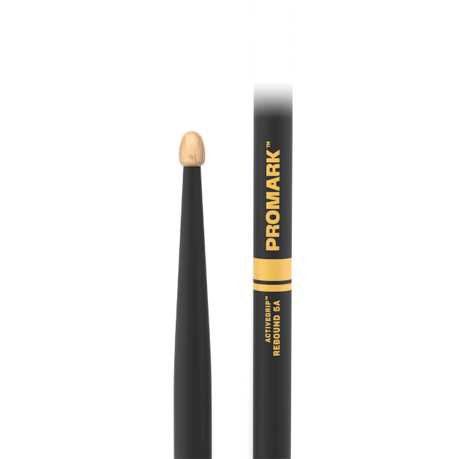 ProMark R5AAG Rebound 5A ActiveGrip Hickory Drumstick, Acorn Wood Tip