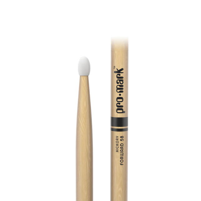 ProMark TX5BN Classic Forward 5B Hickory Drumstick, Oval Nylon Tip
