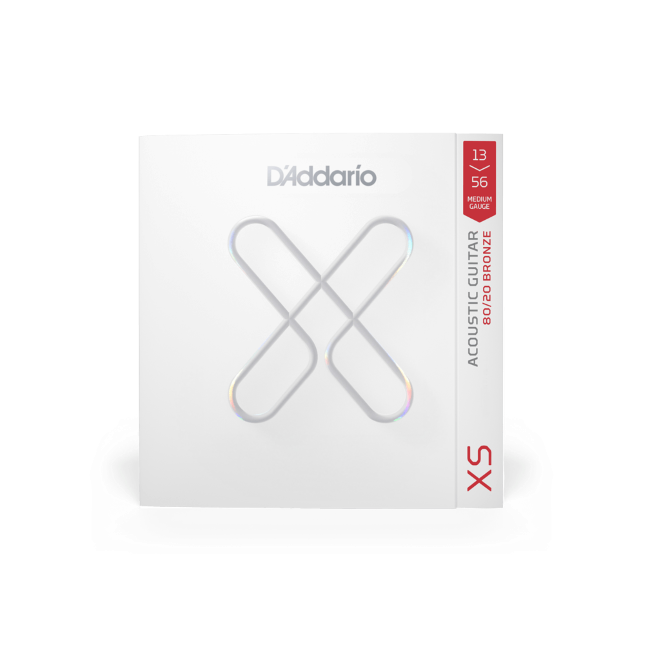 D'Addario XSABR1356 13-56 Medium, XS 80/20 Bronze Coated Acoustic Guitar Strings