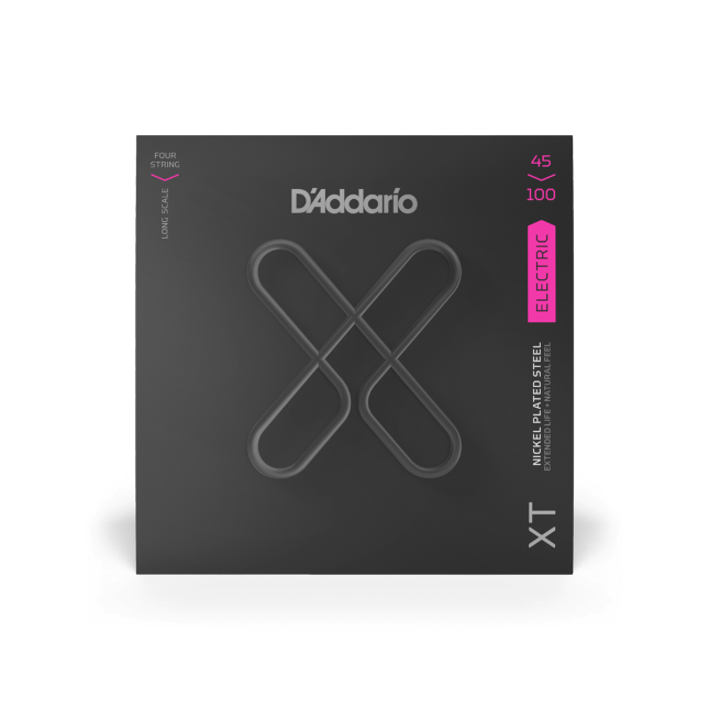 D'Addario XTB45100 45-100 Regular Light, Long Scale, XT Nickel Coated Bass Strings