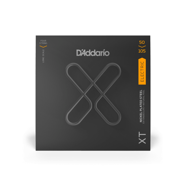 D'Addario XTB50105 50-105 Medium, Long Scale, XT Nickel Coated Bass Strings