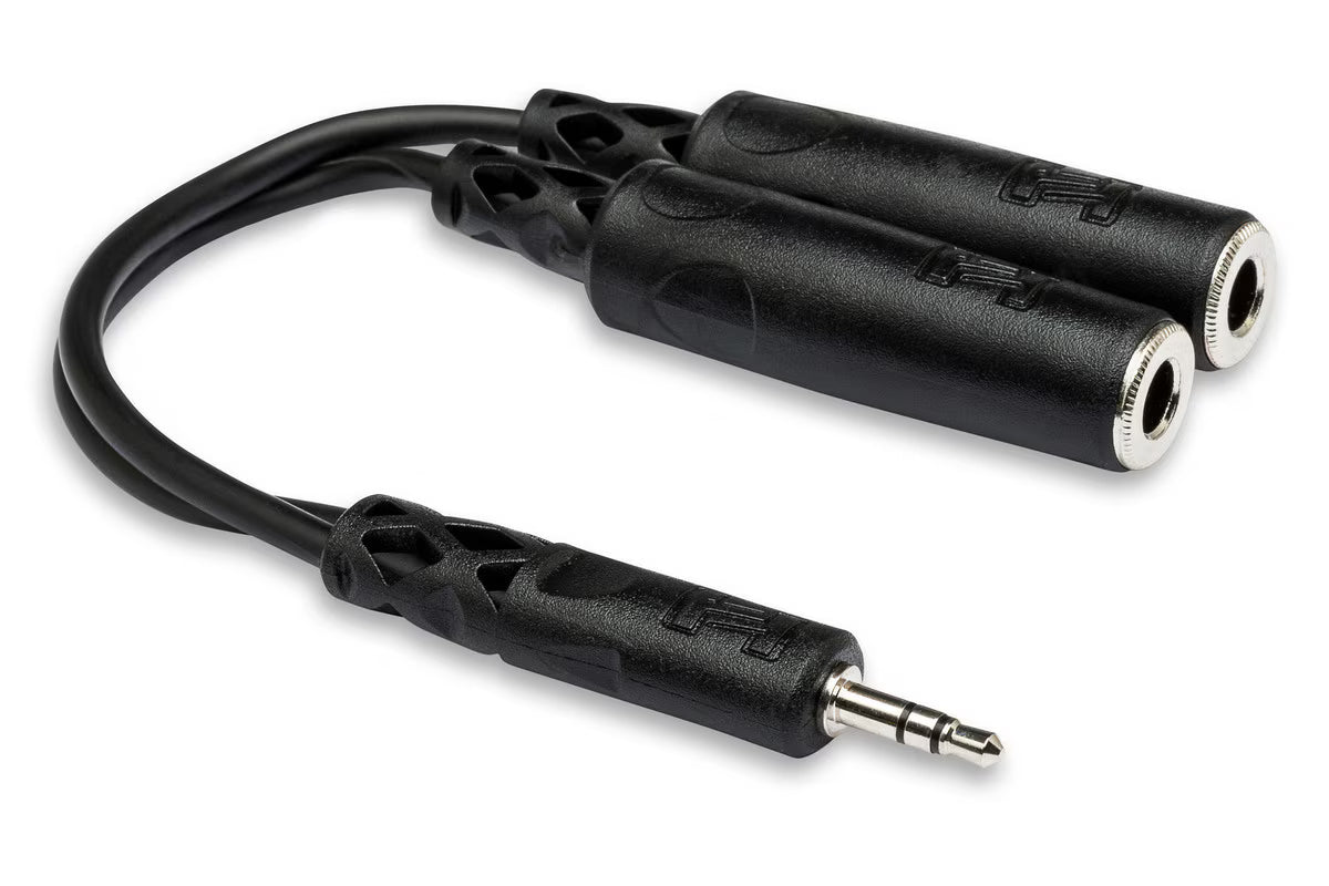 Hosa YMP-233 3.5mm TRS to Dual 1/4" TRSF Y Cable