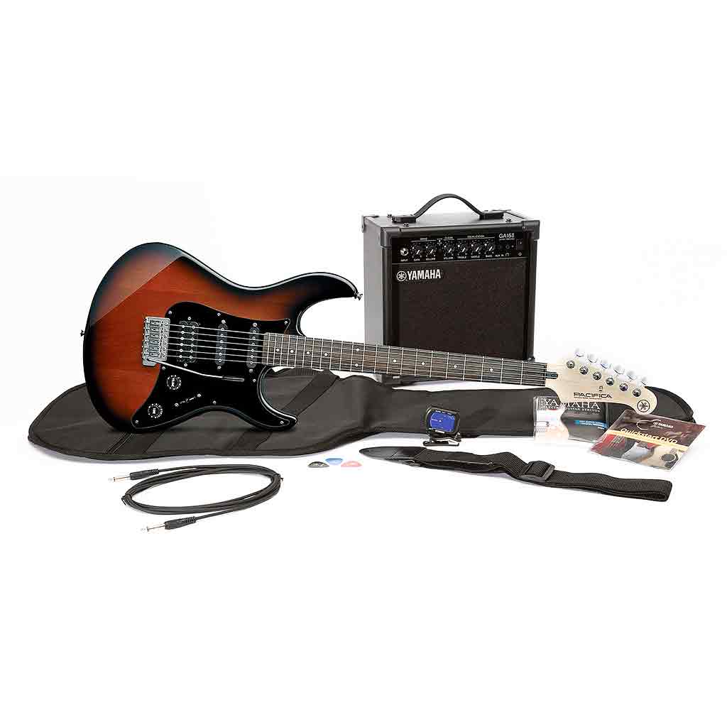 Yamaha GigMaker Gloss Old Violin Sunburst Finish Electric Guitar and Amplifier Starter Pack