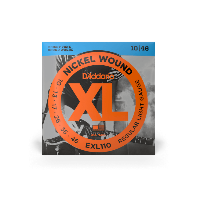 D'Addario EXL110 10-46 Regular Light, XL Nickel Electric Guitar Strings