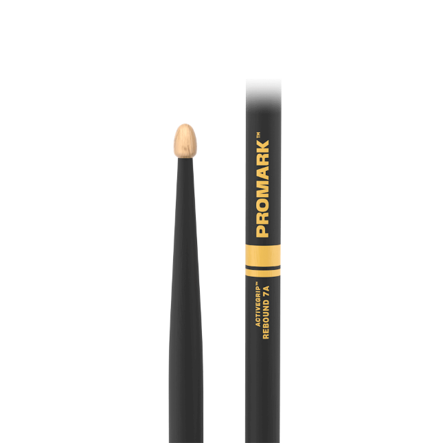 ProMark R7AAG Rebound 7A ActiveGrip Hickory Drumstick, Acorn Wood Tip