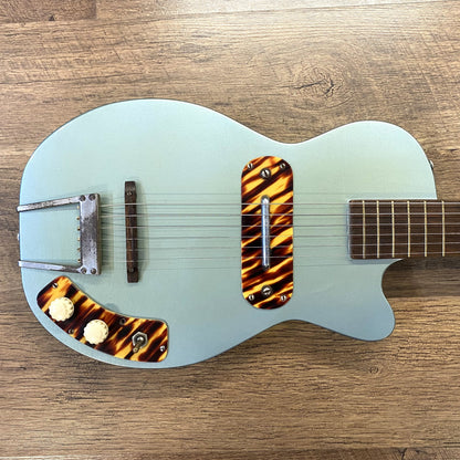 USED 1953 Kay K-125 Stratotone "Peanut" Gloss Refinished Teal Green Electric Guitar with Vox Hardshell Case