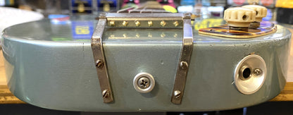 USED 1953 Kay K-125 Stratotone "Peanut" Gloss Refinished Teal Green Electric Guitar with Vox Hardshell Case