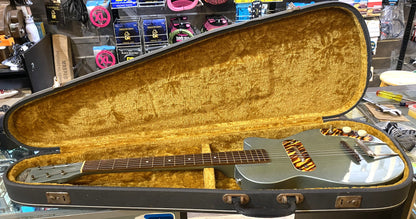 USED 1953 Kay K-125 Stratotone "Peanut" Gloss Refinished Teal Green Electric Guitar with Vox Hardshell Case