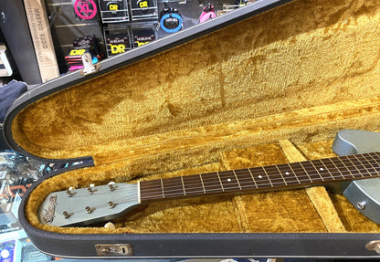 USED 1953 Kay K-125 Stratotone "Peanut" Gloss Refinished Teal Green Electric Guitar with Vox Hardshell Case