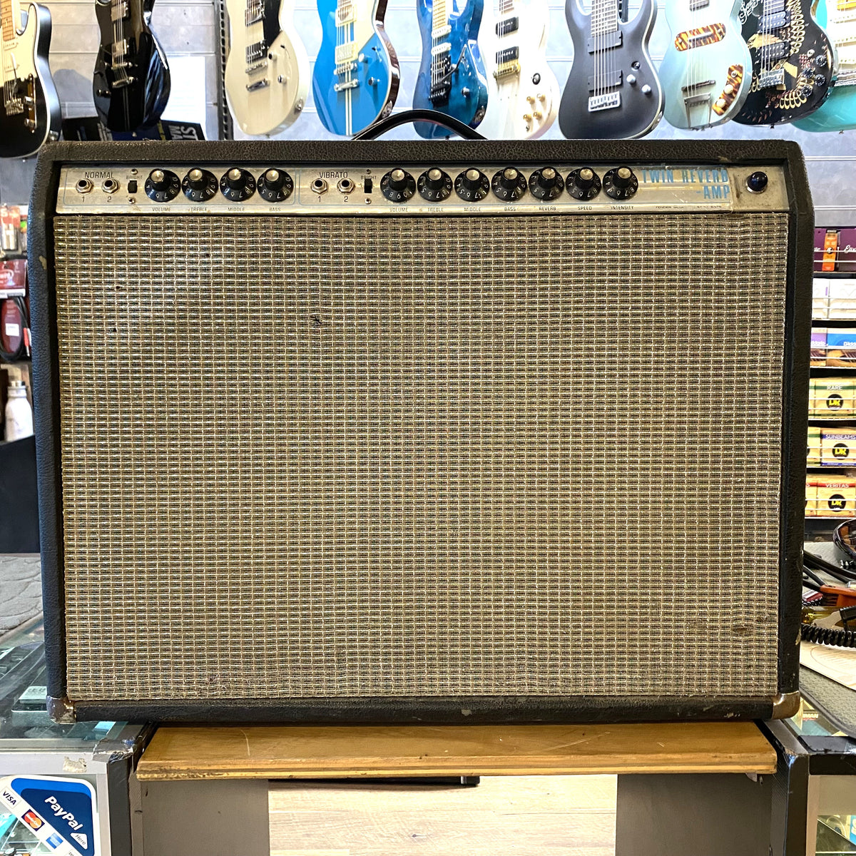 USED 1971 Fender Twin Reverb-Amp Silverface 2 x 12" 100-Watt All Tube Electric Guitar Combo Amplifier
