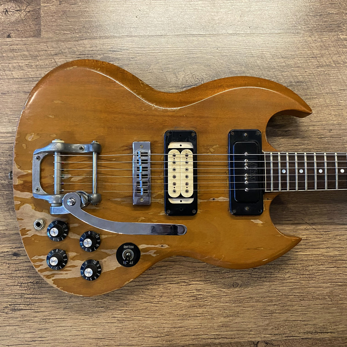 USED 1972 Gibson SG Pro Natural Finish Electric Guitar