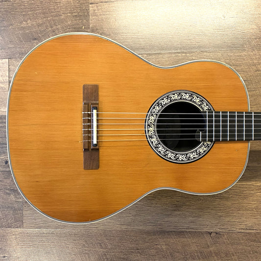 USED 1979 Ovation Model 1613 Classic Natural Gloss Finish Classical Nylon-String Acoustic-Electric Guitar with Original Hardshell Case