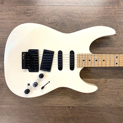 USED 1980s Kramer 100 Series 610 Gloss White Finish Electric Guitar with Aftermarket Neck