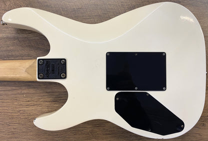 USED 1980s Kramer 100 Series 610 Gloss White Finish Electric Guitar with Aftermarket Neck