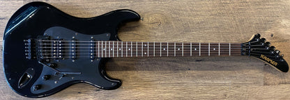 USED 1985 Kramer Pacer Deluxe Gloss Black Finish Electric Guitar with Hardshell Case