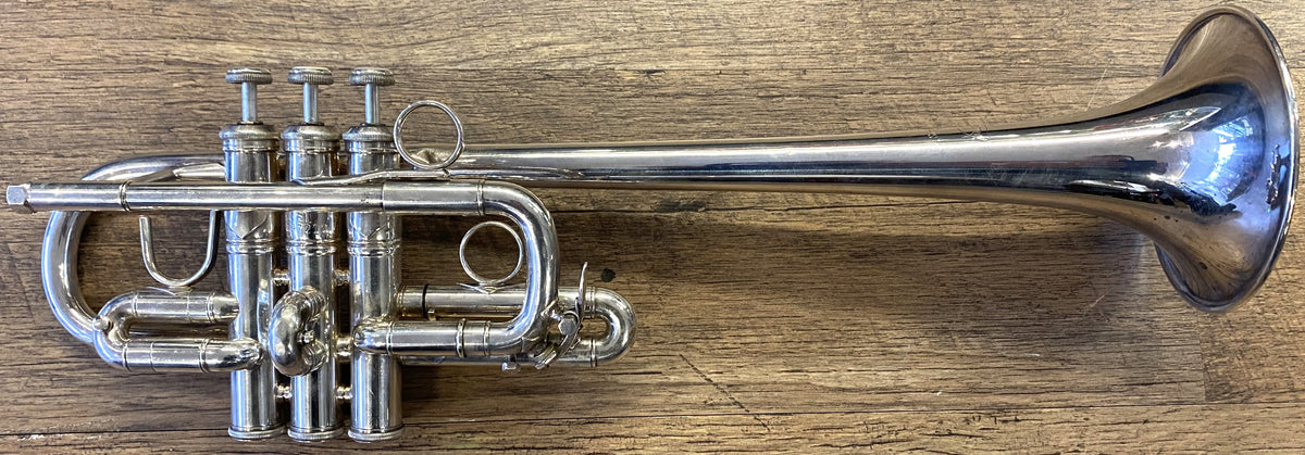 USED 1988 Bach Stradivarius Model 189S with 229 Bell Silver-Plated Professional Eb Trumpet