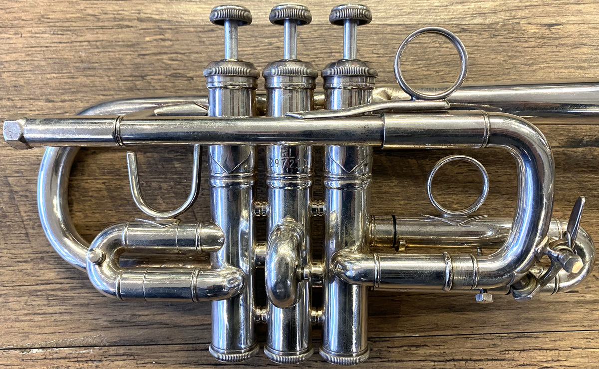 USED 1988 Bach Stradivarius Model 189S with 229 Bell Silver-Plated Professional Eb Trumpet