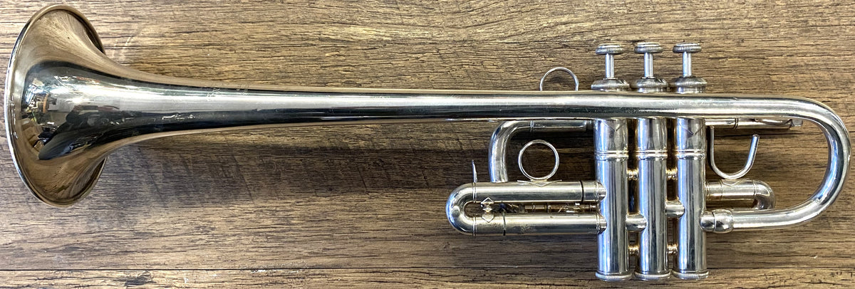 USED 1988 Bach Stradivarius Model 189S with 229 Bell Silver-Plated Professional Eb Trumpet