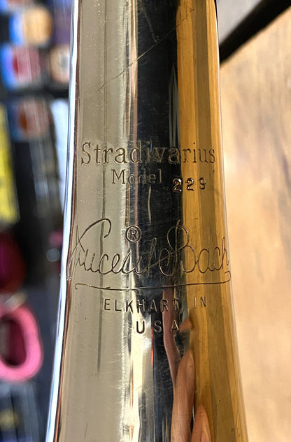 USED 1988 Bach Stradivarius Model 189S with 229 Bell Silver-Plated Professional Eb Trumpet