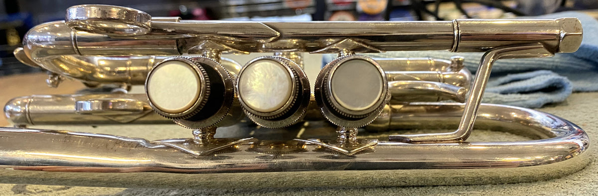 USED 1988 Bach Stradivarius Model 189S with 229 Bell Silver-Plated Professional Eb Trumpet