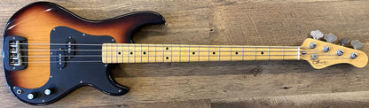 USED 1989 G&L SB-1 Gloss 3-Tone Sunburst Finish Electric Bass Guitar with Hardshell Case
