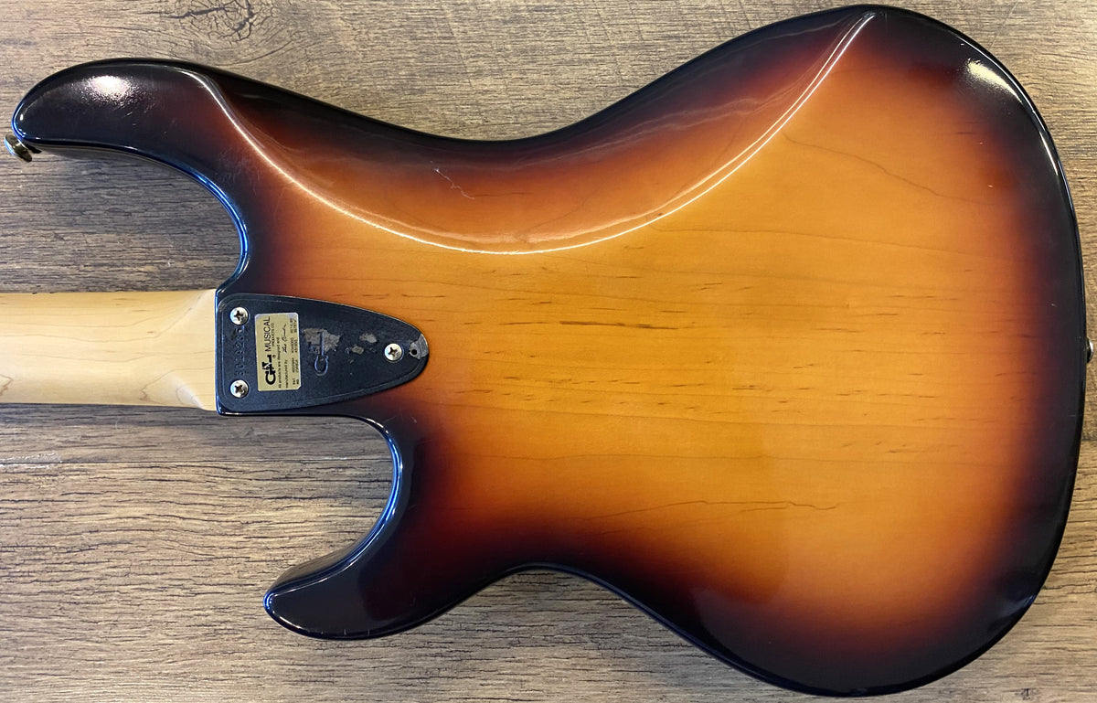 USED 1989 G&L SB-1 Gloss 3-Tone Sunburst Finish Electric Bass Guitar with Hardshell Case
