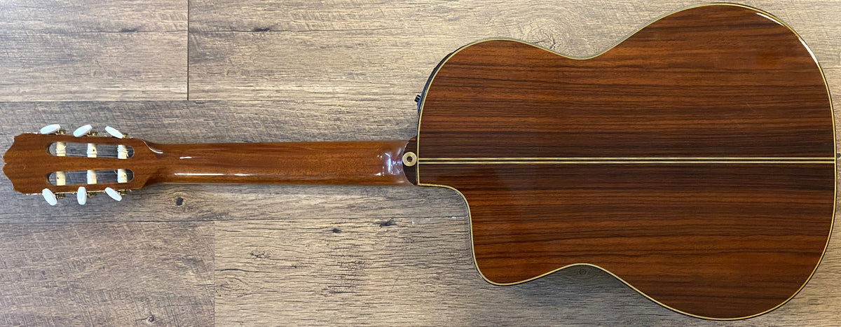 Takemine TC132SC Natural Gloss Finish Classical Nylon-String Acoustic Electric Guitar with Hardshell Case & Guitar Stand