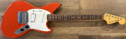 USED 1997 Fender Jag-Stang Gloss Fiesta Red Finish Electric Guitar