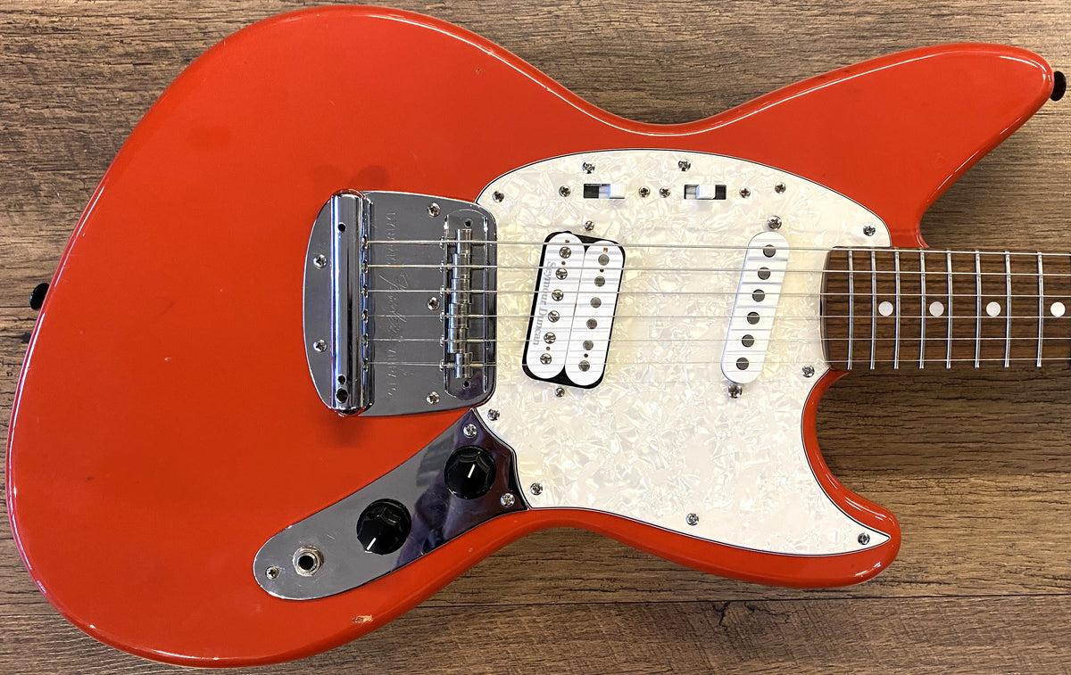 USED 1997 Fender Jag-Stang Gloss Fiesta Red Finish Electric Guitar