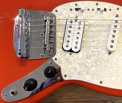 USED 1997 Fender Jag-Stang Gloss Fiesta Red Finish Electric Guitar