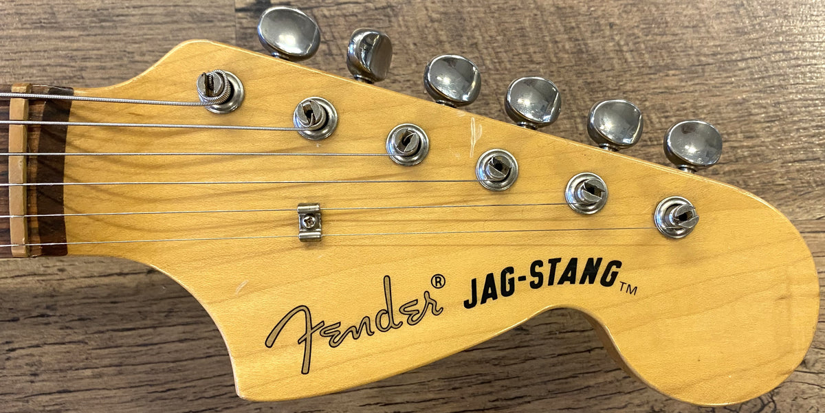 USED 1997 Fender Jag-Stang Gloss Fiesta Red Finish Electric Guitar