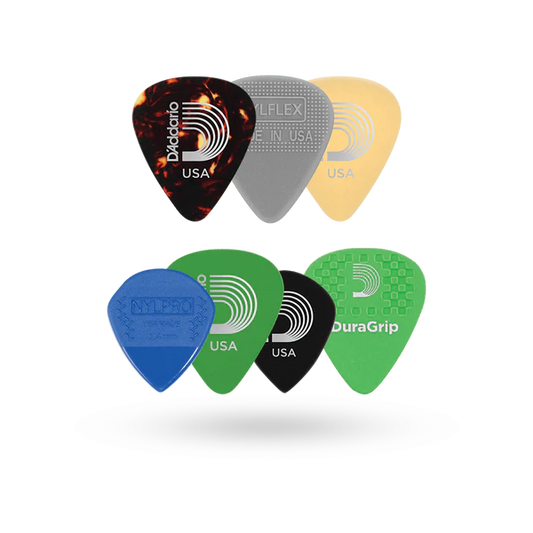 D'Addario 1XVP4-5 Assorted Guitar Picks, 7-pack, Medium