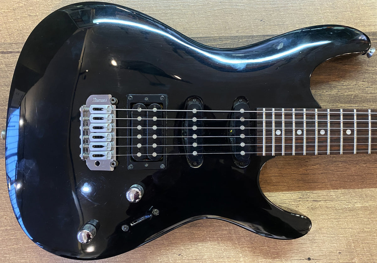 USED 2002 Ibanez Gio GSA 60 Gloss Black Finish Electric Guitar