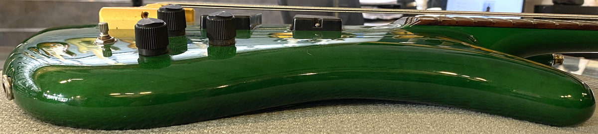 USED 2002 Spector Euro Series NS5-CRFM Gloss Transparent Emerald Green Finish Neck-Thru 5-String Active Electric Bass Guitar with Original Hardshell Case