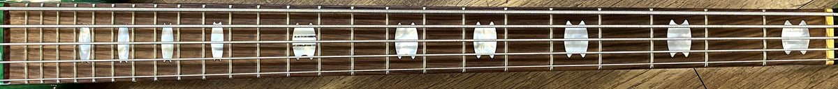 USED 2002 Spector Euro Series NS5-CRFM Gloss Transparent Emerald Green Finish Neck-Thru 5-String Active Electric Bass Guitar with Original Hardshell Case